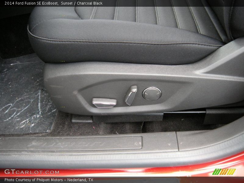 Sunset / Charcoal Black 2014 Ford Fusion SE EcoBoost