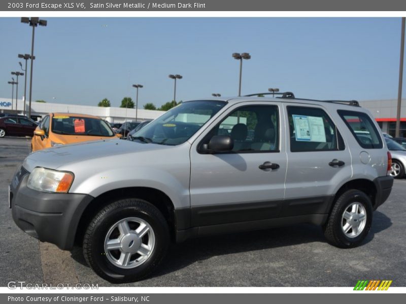 Satin Silver Metallic / Medium Dark Flint 2003 Ford Escape XLS V6