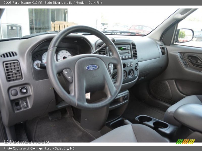 Satin Silver Metallic / Medium Dark Flint 2003 Ford Escape XLS V6