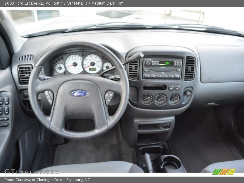 Satin Silver Metallic / Medium Dark Flint 2003 Ford Escape XLS V6