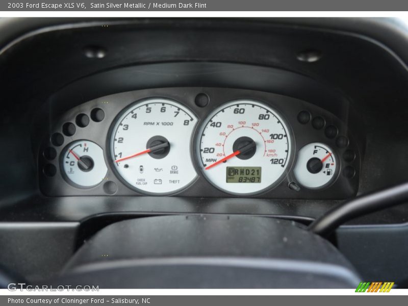 Satin Silver Metallic / Medium Dark Flint 2003 Ford Escape XLS V6