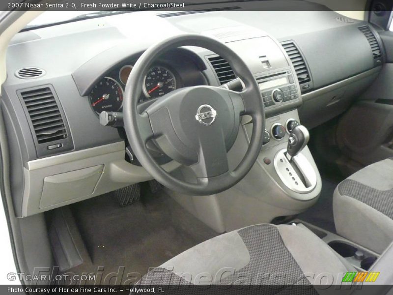 Fresh Powder White / Charcoal/Steel 2007 Nissan Sentra 2.0