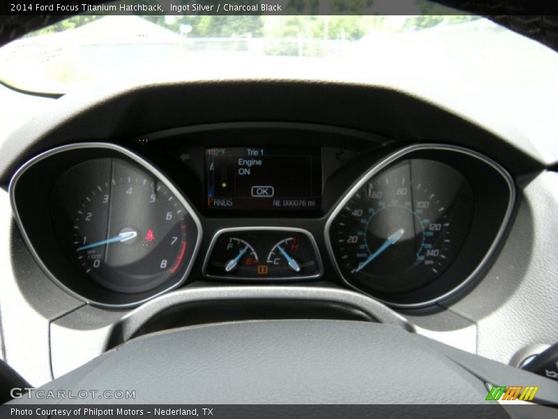Ingot Silver / Charcoal Black 2014 Ford Focus Titanium Hatchback