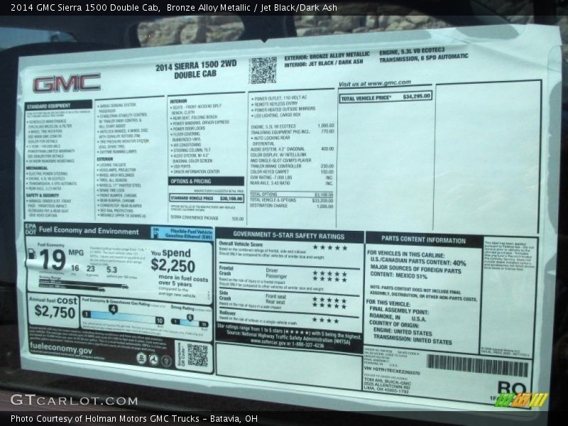 Bronze Alloy Metallic / Jet Black/Dark Ash 2014 GMC Sierra 1500 Double Cab