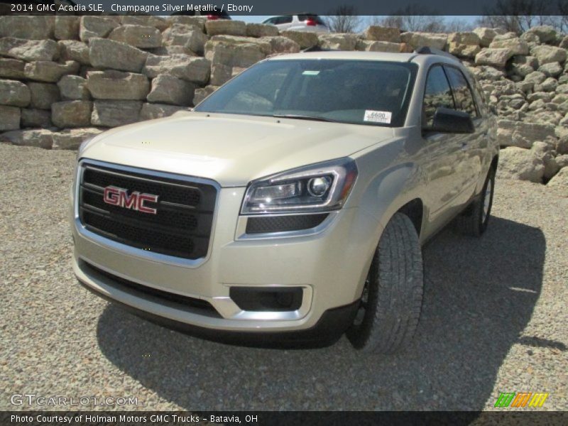 Champagne Silver Metallic / Ebony 2014 GMC Acadia SLE