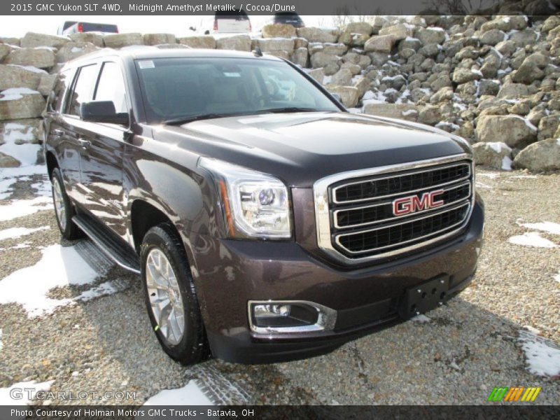 Midnight Amethyst Metallic / Cocoa/Dune 2015 GMC Yukon SLT 4WD
