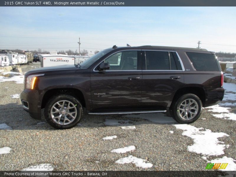 Midnight Amethyst Metallic / Cocoa/Dune 2015 GMC Yukon SLT 4WD