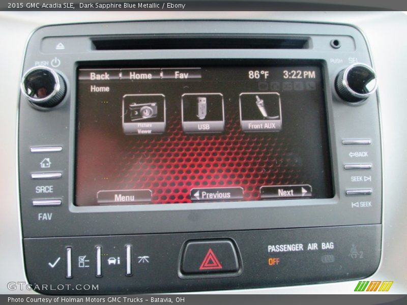 Controls of 2015 Acadia SLE