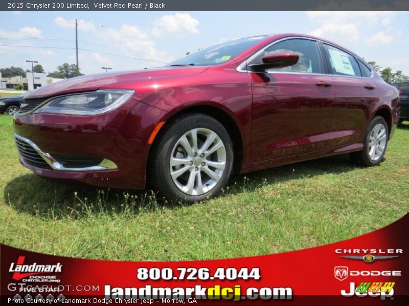 Velvet Red Pearl / Black 2015 Chrysler 200 Limited
