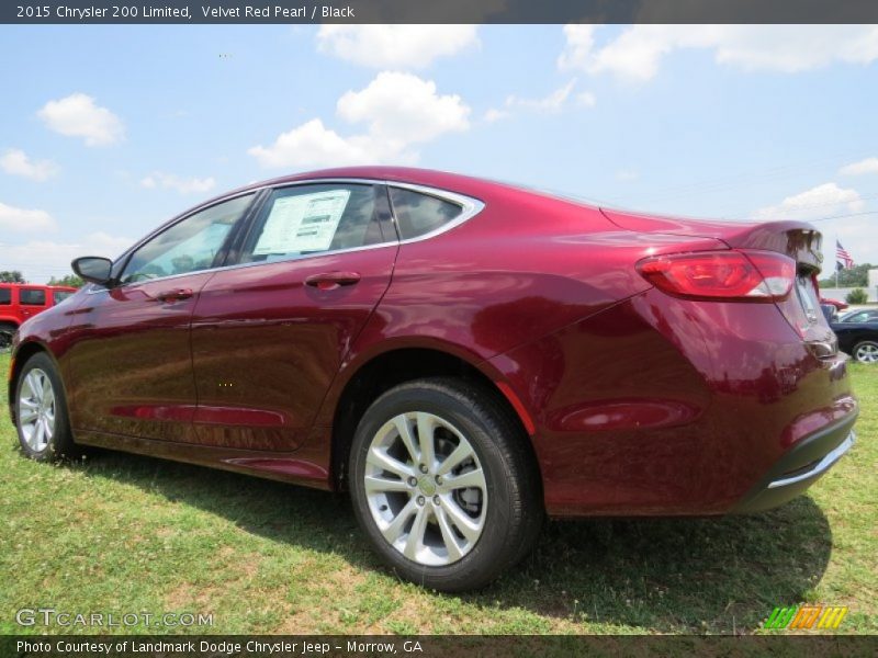 Velvet Red Pearl / Black 2015 Chrysler 200 Limited