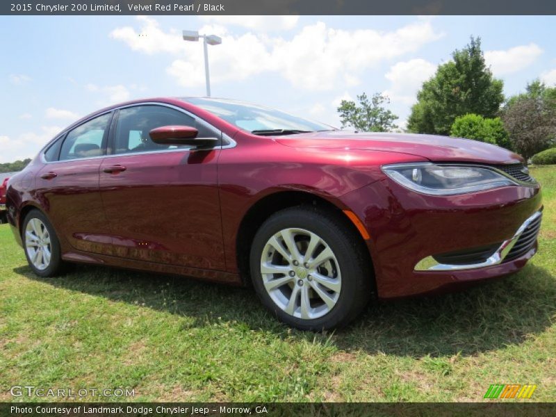 Velvet Red Pearl / Black 2015 Chrysler 200 Limited