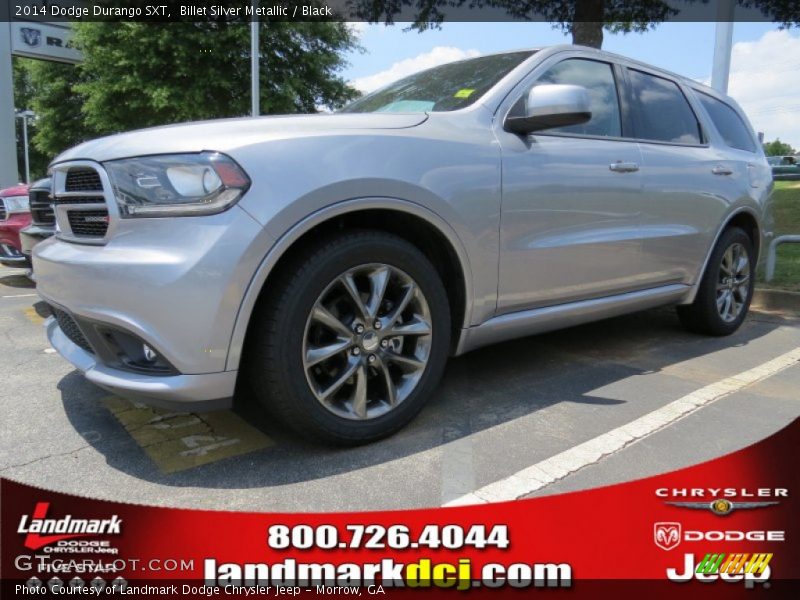 Billet Silver Metallic / Black 2014 Dodge Durango SXT