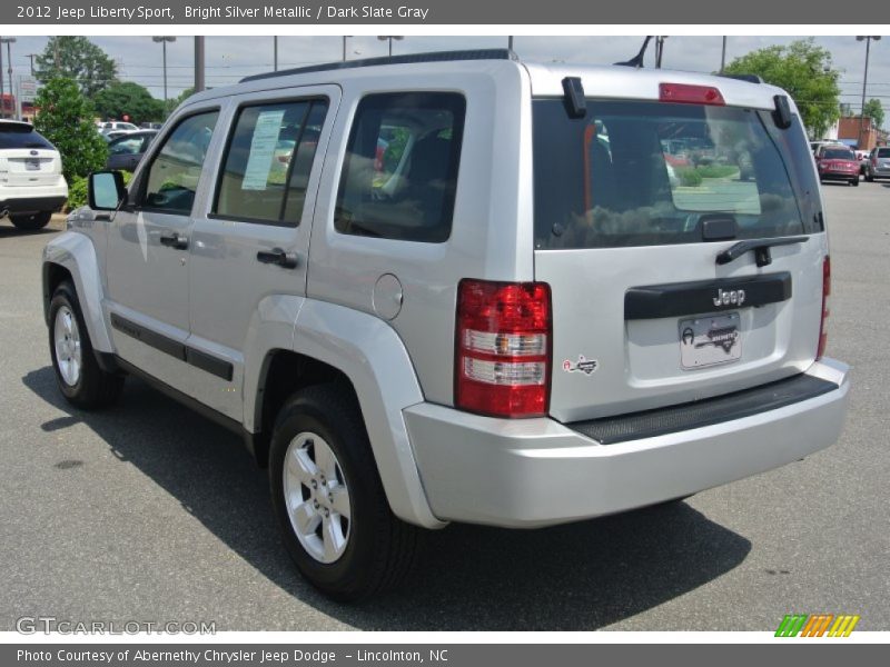 Bright Silver Metallic / Dark Slate Gray 2012 Jeep Liberty Sport