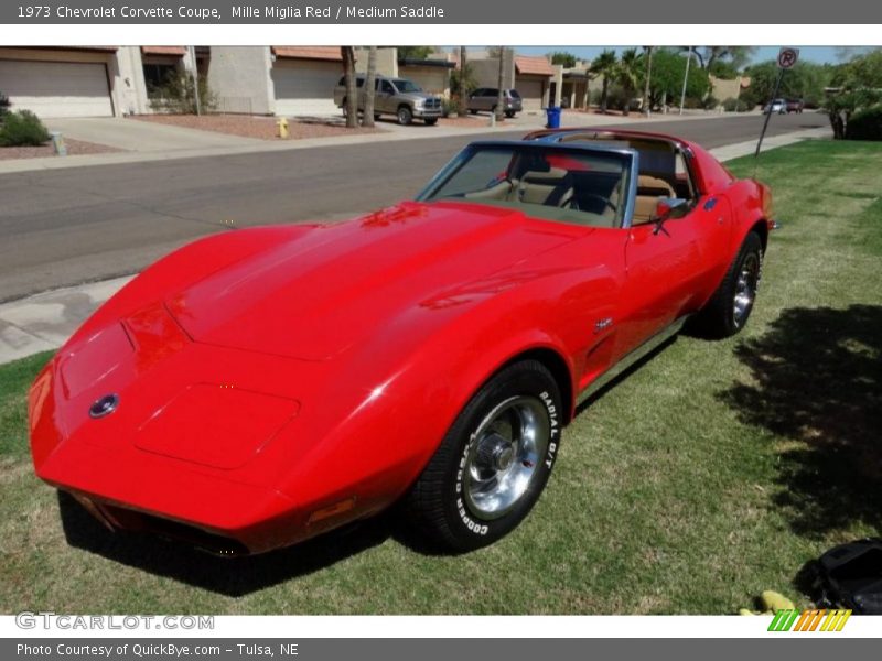 Mille Miglia Red / Medium Saddle 1973 Chevrolet Corvette Coupe