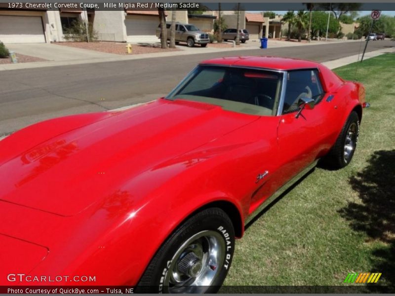 Mille Miglia Red / Medium Saddle 1973 Chevrolet Corvette Coupe