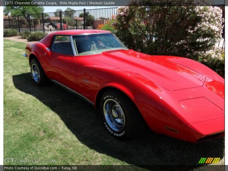 Mille Miglia Red / Medium Saddle 1973 Chevrolet Corvette Coupe