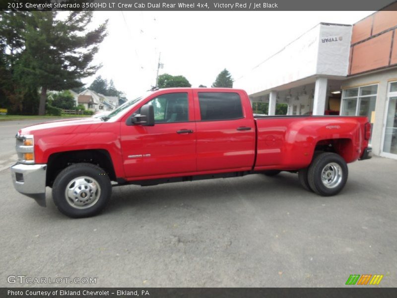 Victory Red / Jet Black 2015 Chevrolet Silverado 3500HD LT Crew Cab Dual Rear Wheel 4x4