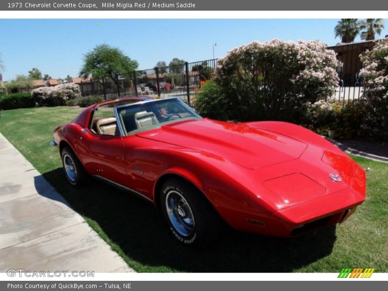 Mille Miglia Red / Medium Saddle 1973 Chevrolet Corvette Coupe