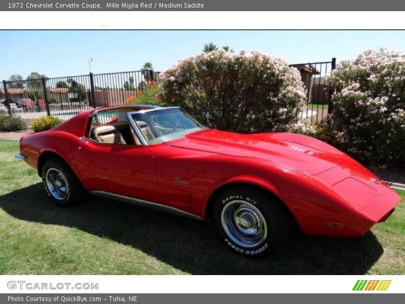 Mille Miglia Red / Medium Saddle 1973 Chevrolet Corvette Coupe