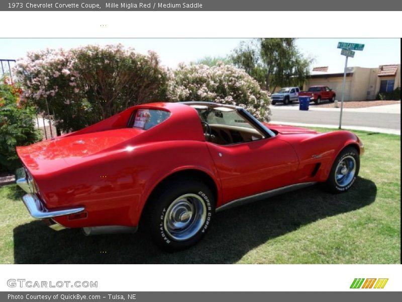 Mille Miglia Red / Medium Saddle 1973 Chevrolet Corvette Coupe