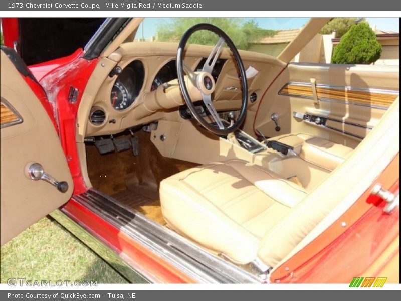 Mille Miglia Red / Medium Saddle 1973 Chevrolet Corvette Coupe