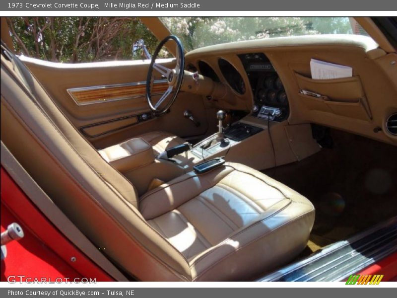 Mille Miglia Red / Medium Saddle 1973 Chevrolet Corvette Coupe