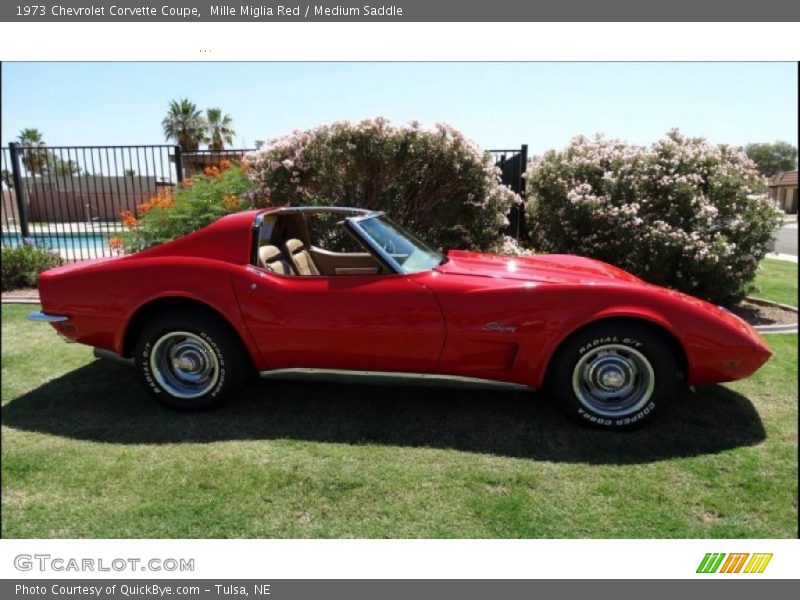 Mille Miglia Red / Medium Saddle 1973 Chevrolet Corvette Coupe