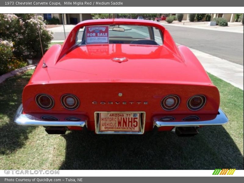 Mille Miglia Red / Medium Saddle 1973 Chevrolet Corvette Coupe