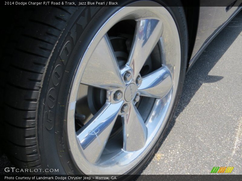 Jazz Blue Pearl / Black 2014 Dodge Charger R/T Road & Track