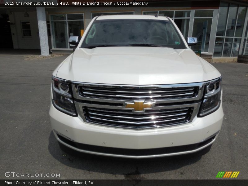 White Diamond Tricoat / Cocoa/Mahogany 2015 Chevrolet Suburban LTZ 4WD