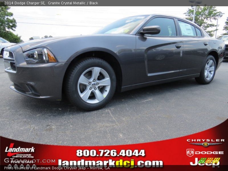 Granite Crystal Metallic / Black 2014 Dodge Charger SE