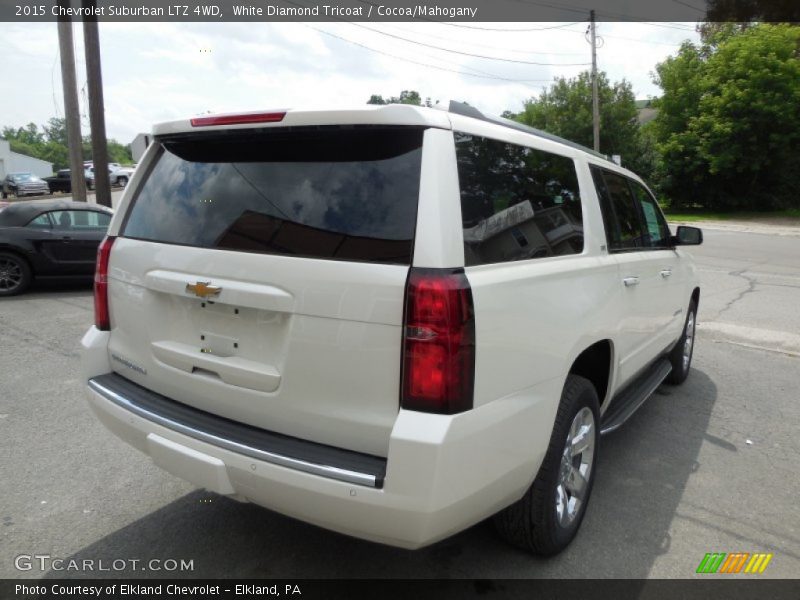 White Diamond Tricoat / Cocoa/Mahogany 2015 Chevrolet Suburban LTZ 4WD