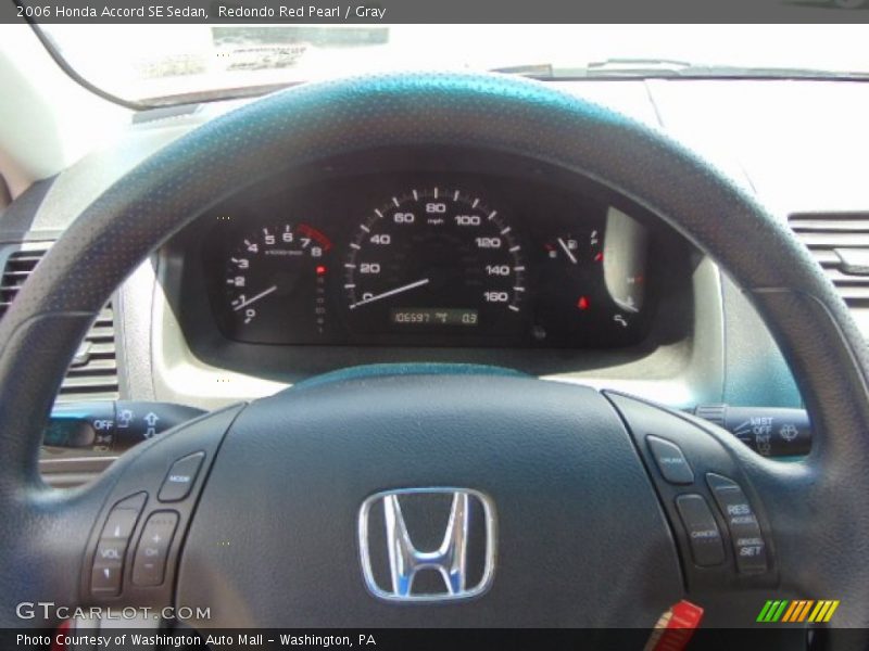 Redondo Red Pearl / Gray 2006 Honda Accord SE Sedan