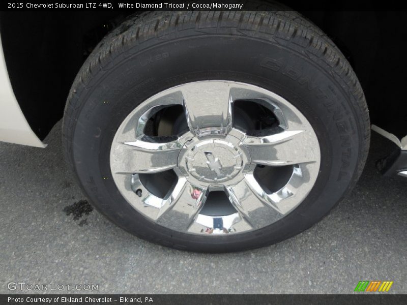 White Diamond Tricoat / Cocoa/Mahogany 2015 Chevrolet Suburban LTZ 4WD