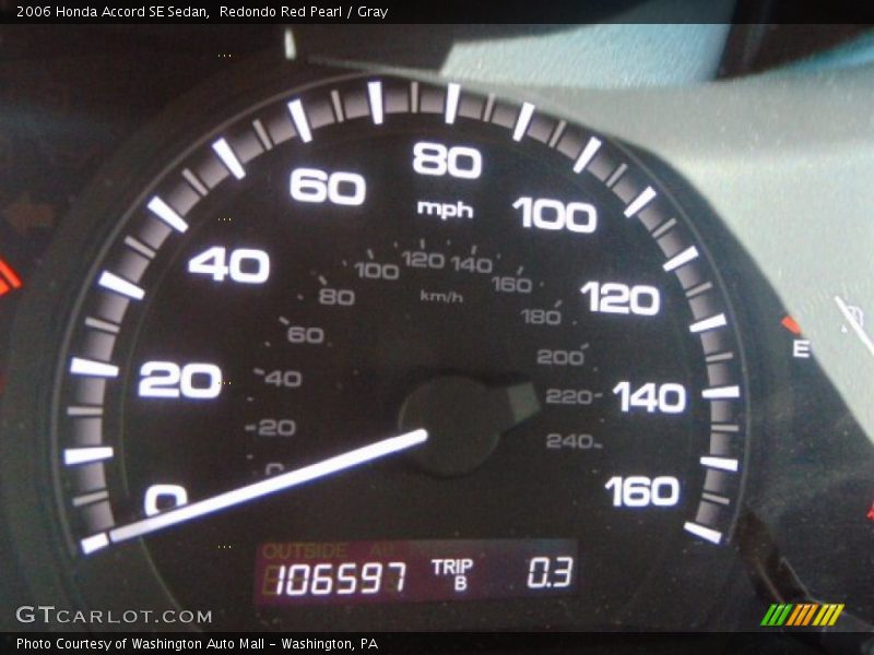 Redondo Red Pearl / Gray 2006 Honda Accord SE Sedan