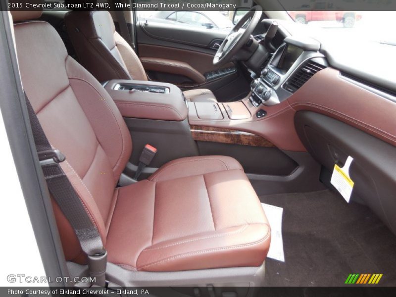 White Diamond Tricoat / Cocoa/Mahogany 2015 Chevrolet Suburban LTZ 4WD