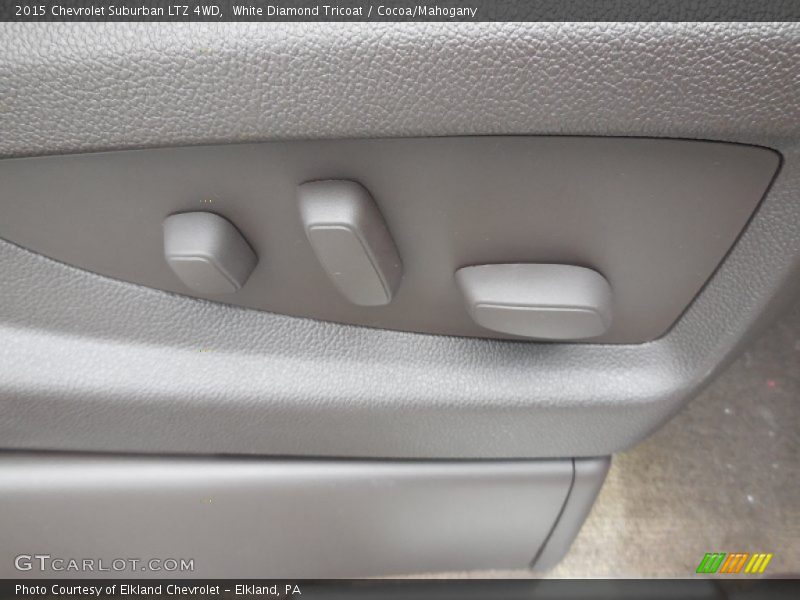 White Diamond Tricoat / Cocoa/Mahogany 2015 Chevrolet Suburban LTZ 4WD