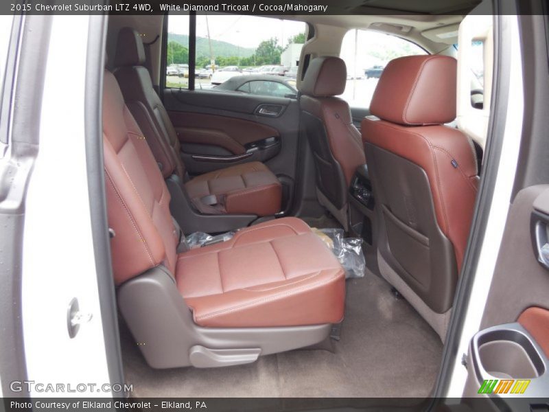 White Diamond Tricoat / Cocoa/Mahogany 2015 Chevrolet Suburban LTZ 4WD