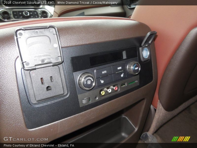 White Diamond Tricoat / Cocoa/Mahogany 2015 Chevrolet Suburban LTZ 4WD
