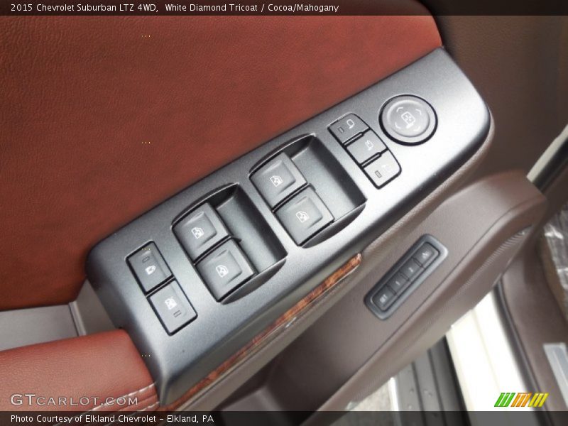 White Diamond Tricoat / Cocoa/Mahogany 2015 Chevrolet Suburban LTZ 4WD