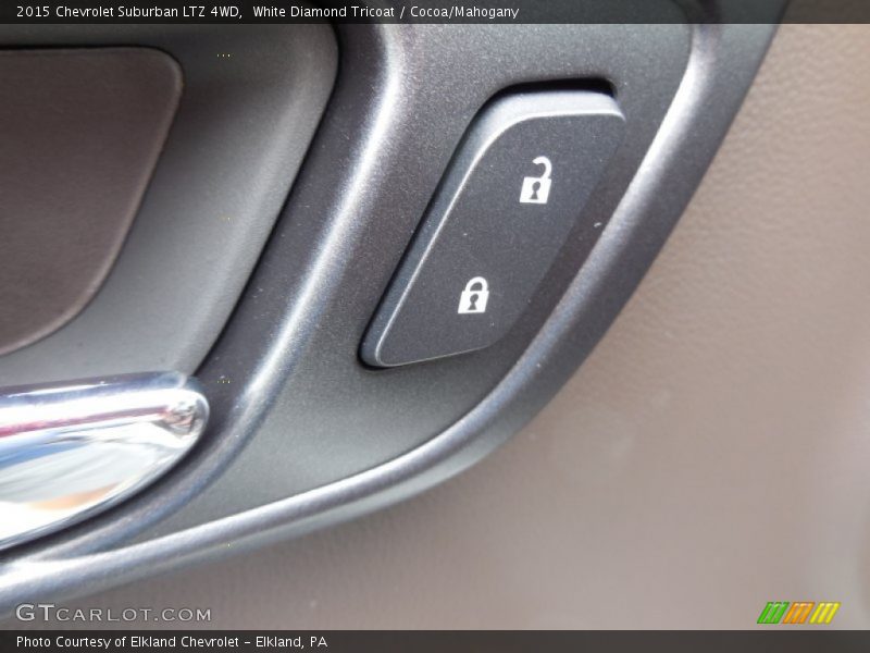 White Diamond Tricoat / Cocoa/Mahogany 2015 Chevrolet Suburban LTZ 4WD