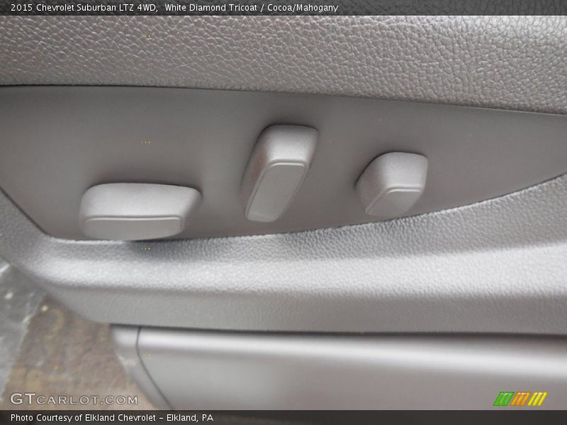 White Diamond Tricoat / Cocoa/Mahogany 2015 Chevrolet Suburban LTZ 4WD
