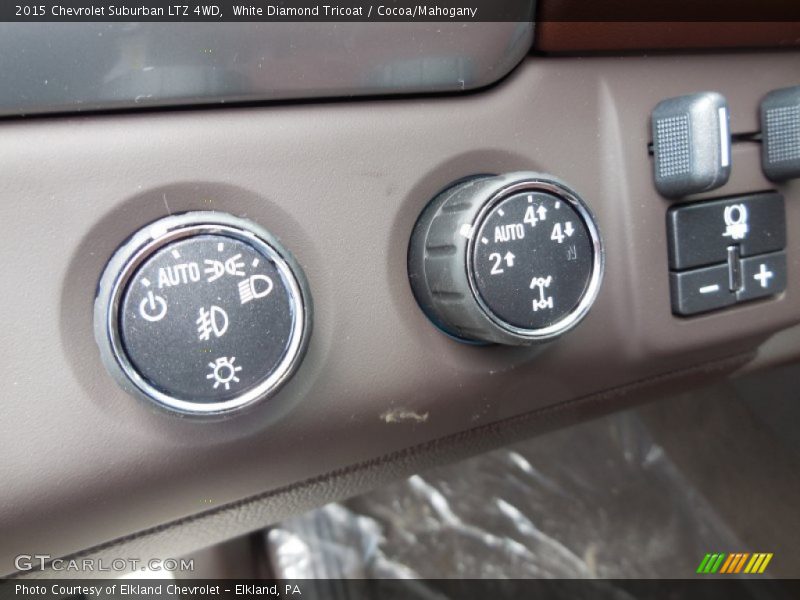 White Diamond Tricoat / Cocoa/Mahogany 2015 Chevrolet Suburban LTZ 4WD