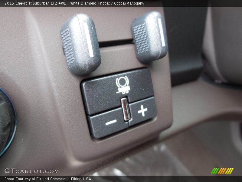 White Diamond Tricoat / Cocoa/Mahogany 2015 Chevrolet Suburban LTZ 4WD