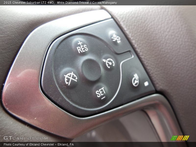 White Diamond Tricoat / Cocoa/Mahogany 2015 Chevrolet Suburban LTZ 4WD