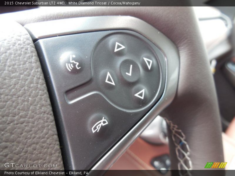 White Diamond Tricoat / Cocoa/Mahogany 2015 Chevrolet Suburban LTZ 4WD