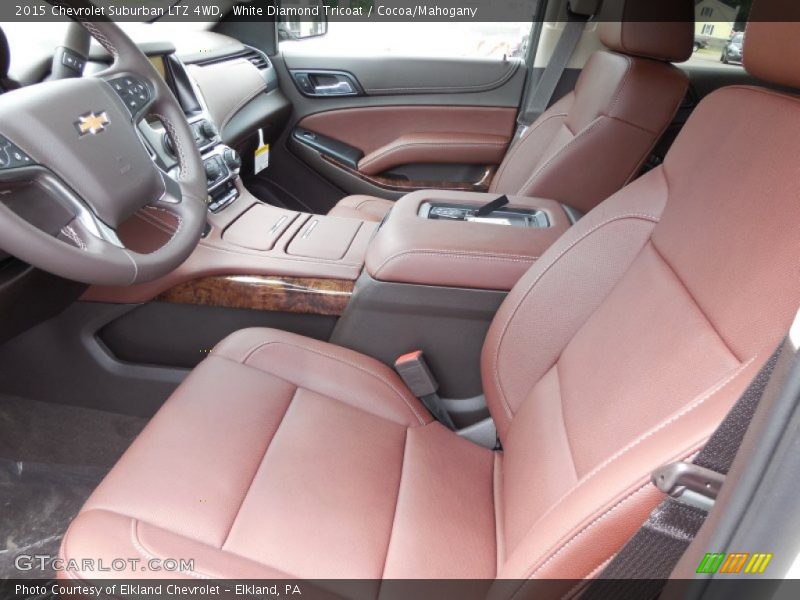 White Diamond Tricoat / Cocoa/Mahogany 2015 Chevrolet Suburban LTZ 4WD