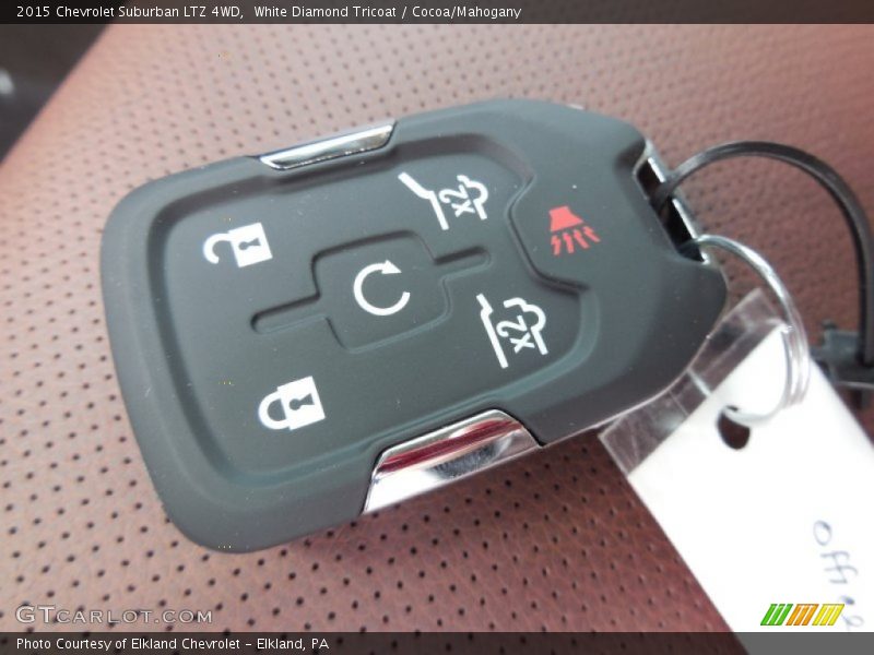White Diamond Tricoat / Cocoa/Mahogany 2015 Chevrolet Suburban LTZ 4WD