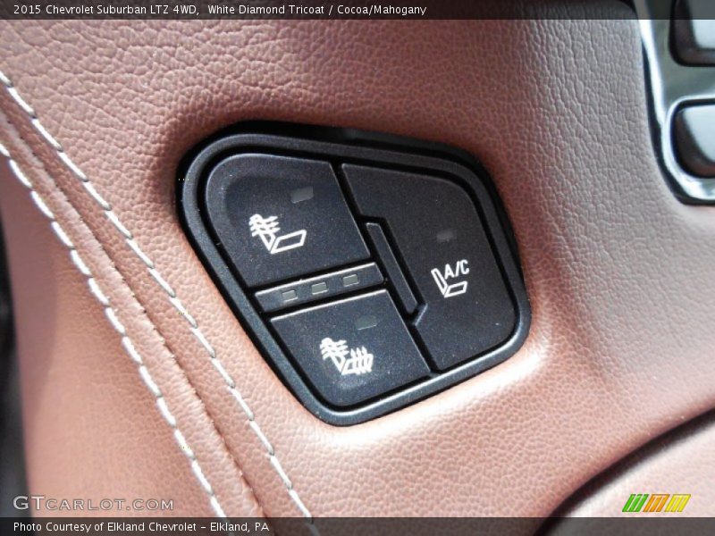 White Diamond Tricoat / Cocoa/Mahogany 2015 Chevrolet Suburban LTZ 4WD