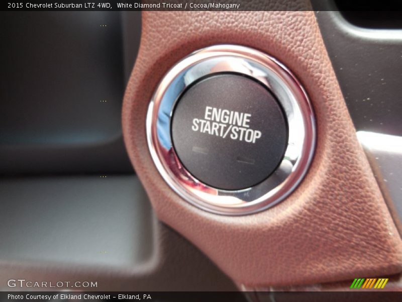 White Diamond Tricoat / Cocoa/Mahogany 2015 Chevrolet Suburban LTZ 4WD